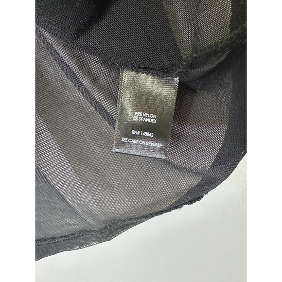 Torrid Women's Black Sheer Mesh Crew Neck Tee Size M (1) - Picture 2 of 3